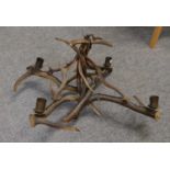 A Deer Antler Four-Light Chandelier, 70cm wide