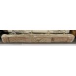 Architectural Salvage: A 19th Century Carved Sandstone Fireplace Lintel, 148cm by 15cm by 13cm