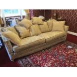 A Gascoigne Style Sofa with Humpback and Drop Arms, 237cm The cushions with staining marks in parts,