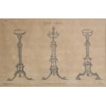 Four Prints from The Gentleman and Cabinet-Makers Director, Thomas Chippendale, 23cm by 36 (4)