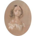 Charles Allen Duvall (1808-1872) Portrait of Annie Freeland, bust length, in a white dress Signed