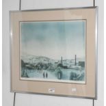 After G. W. Birks, Contemporary "A Penine Town" Signed and numbered 85/250, colour reproduction;