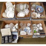 A Large Quantity of Household Ceramics, Glass and Silver Plate, including Royal Doulton Rondelay