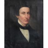 British School (19th Century) Portrait of a gentleman in dark suit and tie, bust length Oil on
