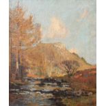 Circle of Herbert Royle (1870-1958) Sylvan river landscape Bears signature, oil on canvas, 59.5cm by