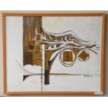 Marianne Hellwig (b.1930) Abstract Signed and dated (19)77, oil on canvas, 60cm by 75cm Sold