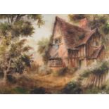 Frank Rose (20th Century) Cottage in Norfolk Signed, watercolour, 26.5cm by 35.5cm