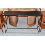 A Modern Black Console Table, 125cm by 30cm by 72cm