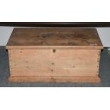A Victorian Pine Blanket Box, 100cm by 56cm by 44cm