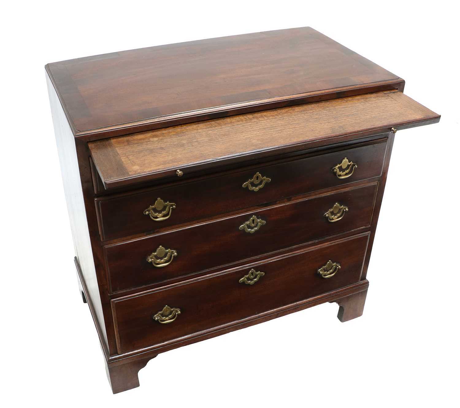 A George II Red Walnut Straight-Front Chest of Drawers, circa 1750, the crossbanded and moulded - Image 3 of 32