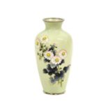 A Japanese Cloisonne Enamel Vase, by Ando Jubei, Taisho or Showa period, of baluster form with