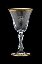 A Set of Twenty-Four Sherry Glasses, en suite 14cm high Formal condition report not available for