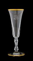 A Set of Twenty-One Champagne Flutes, en suite Formal condition report not available for this