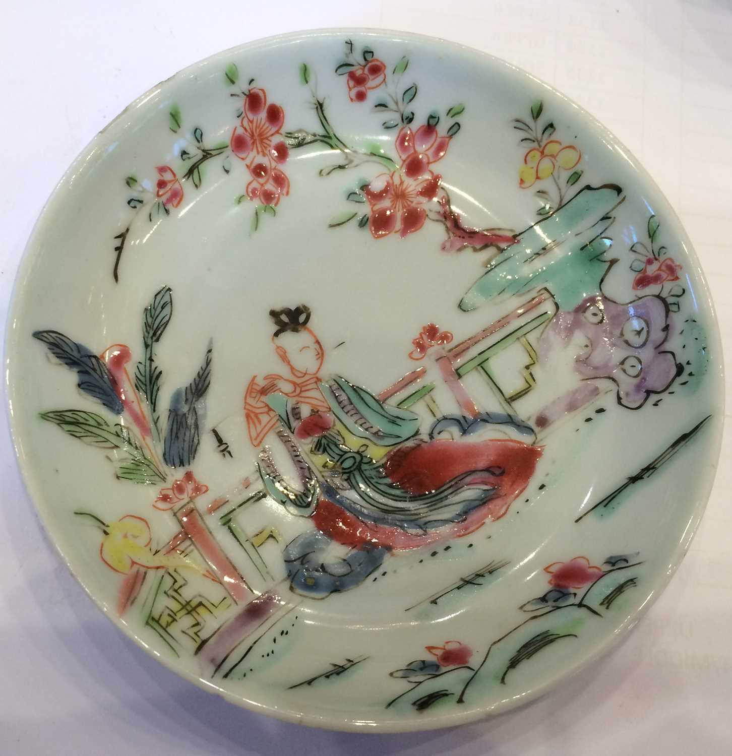 A Chinese Porcelain Tea Bowl and Saucer, Yongzheng, painted in famille rose enamels with figures - Image 6 of 15