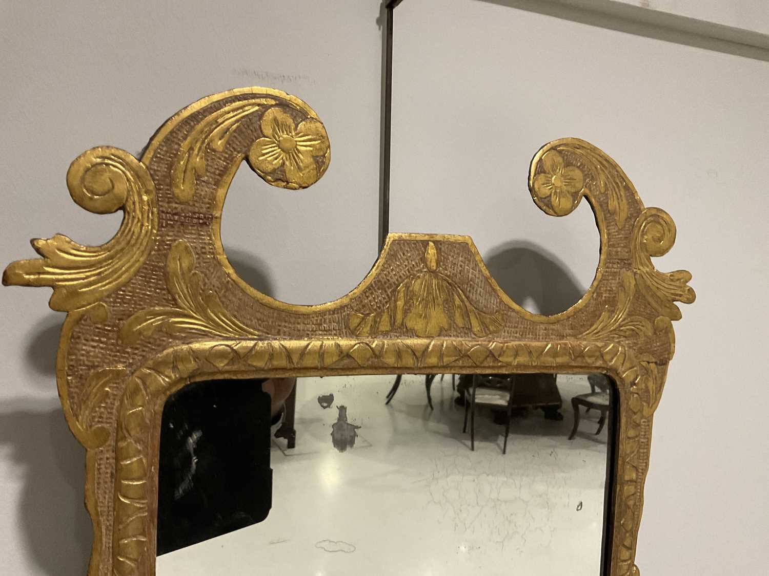 A George II Carved Giltwood Mirror, circa 1740, the plain mercury plate within a carved border, - Image 2 of 12