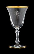 A Set of Twelve Red Wine Glasses, en suite 18cm high Formal condition report not available for