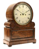 A Mahogany Striking Table Clock, signed Widenham, 13 Lombard Street, London, circa 1820, drum shaped
