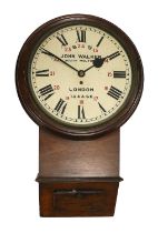 A British South Eastern Region Railway Drop Dial Wall Timepiece, signed John Walker, 1 South