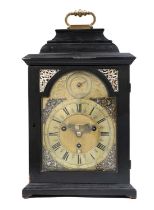 A Good Early 18th Century Chiming Table Clock, signed Henry Massy, London, circa 1710, ebony