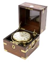 A Good Mahogany Two Day Marine Chronometer, signed James Murray, Royal Exchange, London, No.802,