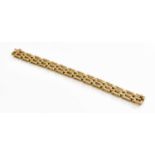 A 9 Carat Gold Textured Gate Link Bracelet, length 20cm Gross weight 55.0 grams.