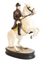 Beswick Lipizzaner with Rider, model No. 2467, Second Version, white gloss Model in overall good