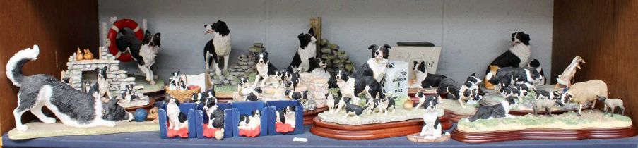 Border Fine Arts Collie Groups, including "Keep on Running", model no. B1207, "Ready and Waiting",