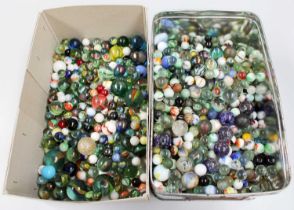 Two Hundred Plus Victorian and Later Marbles, (two boxes)