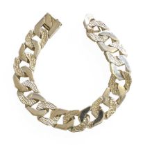 A Silver Curb Link Bracelet, length 20cm The bracelet is in good condition with slight scuffing