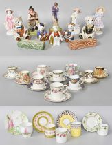 Mixed Ceramics, including: Pearlware figures, Coalport figure, Royal Crown Derby paperweights,