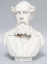 A Parion Ware bust of Charles Dickens.