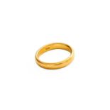 A 22 Carat Gold Band Ring, finger size P Gross weight 6.6 grams.
