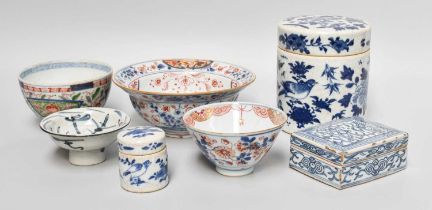 19th Century and Later Chinese Porcelain etc., incuding two Dutch decorated clobbered Imari stye