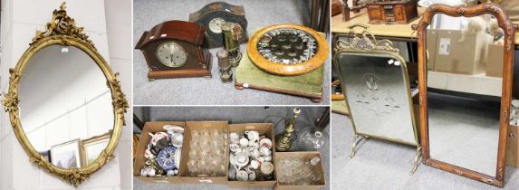 A Selection of Glass and Ceramics, including: a collection of collectors glass mugs, a paragon tea