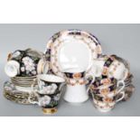 A Royal Albert Part Tea Service, provincial flowers pattern, comprising six tea cups, saucers, and