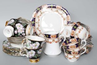 A Royal Albert Part Tea Service, provincial flowers pattern, comprising six tea cups, saucers, and