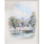 George Fall (1848-1925) View towards York Minster from the Ouse Signed, watercolour, 24cm by 19cm;