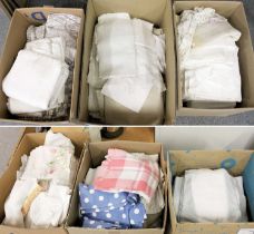 Assorted White Linen, Textiles comprising bed and table linen, embroidered textiles, bed covers