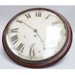 A Mahogany 12" Dial Wall Timepiece, 37cm high