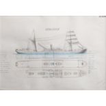 Three Ships Plans/Techincal Drawings ''S.S. Polynesia'' ''S.S. India'' ''S.S.Ceara'' Signed and