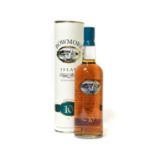 Bowmore 10 Year Old Islay Single Malt Scotch Whisky, 1980s screen print bottle, 40% vol 75cl, in