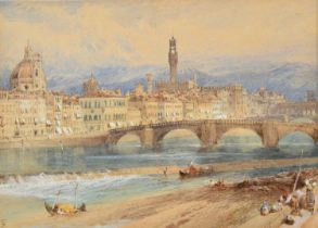Myles Birket Foster RWS (1825-1899) "Florence" "Cologne" "Venice" Each monogrammed, pencil and