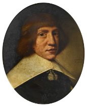 Dutch School (17th century) Portrait of a gentleman, head and shoulders, wearing a wide white collar