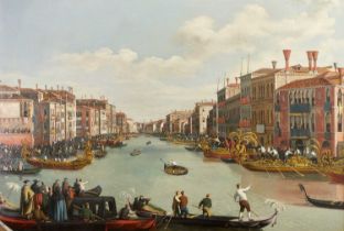 Manner of Giovanni Antonio Canal (Canaletto) (1697-1768) Italian Pageantry on the Grand Canal,