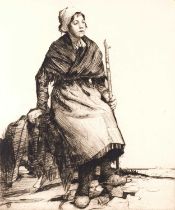 William Lee Hankey RWS, RI, ROI, RE, NS (1869-1952) "A Shepherdess" Signed and inscribed, with the