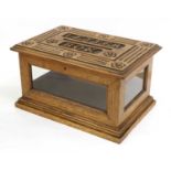 A Victorian Oak Country House Letter Box, the hinged rectangular top inscribed LETTER BOX about