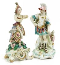 A Derby Porcelain Allegorical Figure of Mars, circa 1770, decorated in gilt and enamel and on Rococo