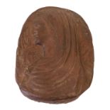 A Red Jasper Bas-Relief Plaque, probably Italian, 18th century, of oval form, carved with a bust