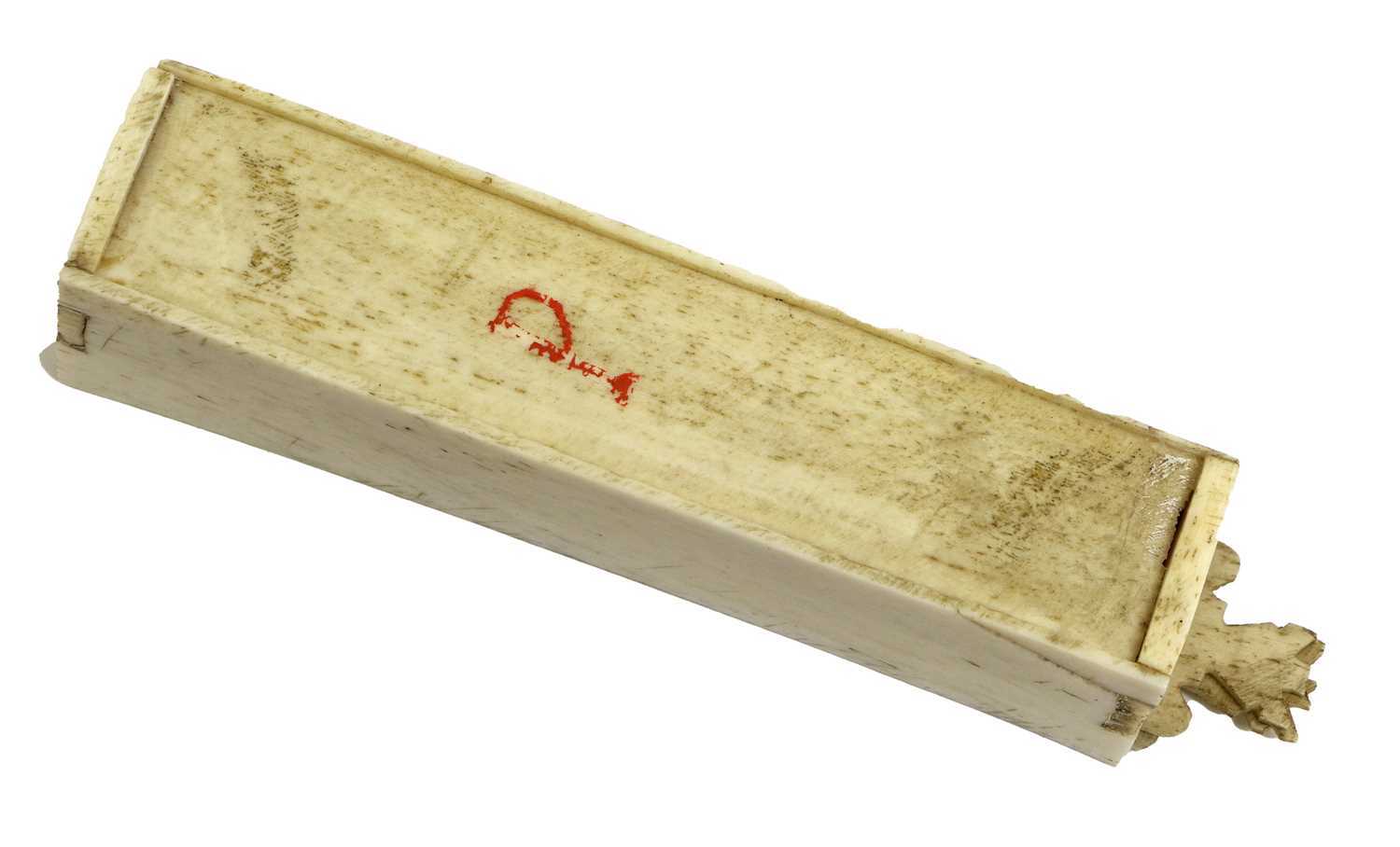 A Prisoner of War Bone Games Box, 19th century, of rectangular form with two sliding covers, one - Image 9 of 9