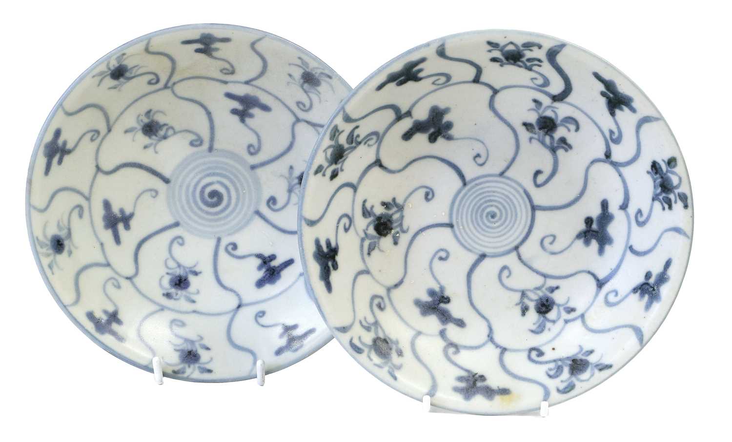 Two Chinese Porcelain "Tek Sing" Bowls, each painted in underglaze blue with a boy in a landscape - Image 2 of 4